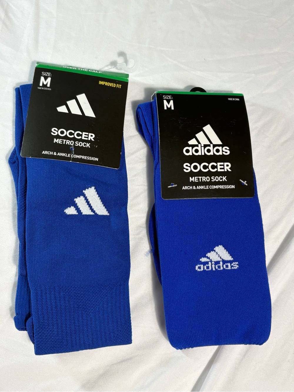 Adidas arch and ankle compression soccer metro socks size medium x 2 pcs